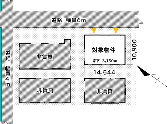 埼玉県和光市白子の倉庫